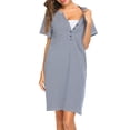 thumbnail image 4 of WISEFIN Womens Striped Print Short Sleeve Nursing Breastfeeding Maternity Dresses, 4 of 5