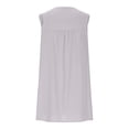 thumbnail image 6 of Sakmal Spring Dresses Cotton Line Sundress Mini Dress Sleeveless Solid Crew Neck Dresses, 6 of 6