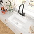 thumbnail image 7 of CASAINC 27" Fireclay Single Bowl Undermount Kitchen Sink with Bottom Grid and Drainer, 7 of 7