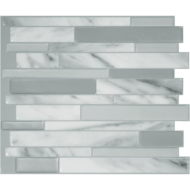 Smart Tiles Original Peel Stick Backsplash Walmart Com Walmart Com