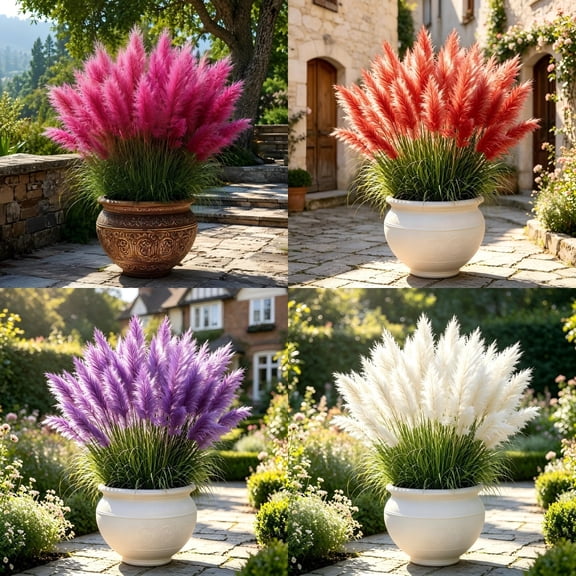 Pampas Grass easy for Garden,Ideal for Beds ,Borders, Plant Pots & Planters