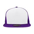 thumbnail image 2 of High Prof. 5Panel Cot. Trucker, Wht/Pur, 2 of 6