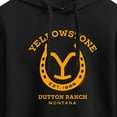 thumbnail image 3 of Yellowstone  - Horseshoe Lockup - Juniors Cropped Pullover Hoodie, 3 of 6