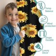 thumbnail image 3 of Blackout Kids Curtains,Black Yellow Sunflower Pattern Childrens Insulated Curtains Set Of 2,Bedroom Essentials,Toddler Room Decor 42"x84", 3 of 5