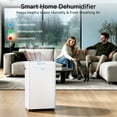 thumbnail image 4 of DARKIRON 80 Pint Dehumidifier for Home, 4500 Sq.Ft with Drain Hose, Humidity Control and Auto Shut-off, Quiet Smart Compressor for Home, Garage and Large Rooms, 4 of 8
