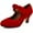 Red, variant on LIURUIJIA Women's Casual & Dress Shoes Faux Velvet Kitten Heel Pumps, Black, Size 6.5