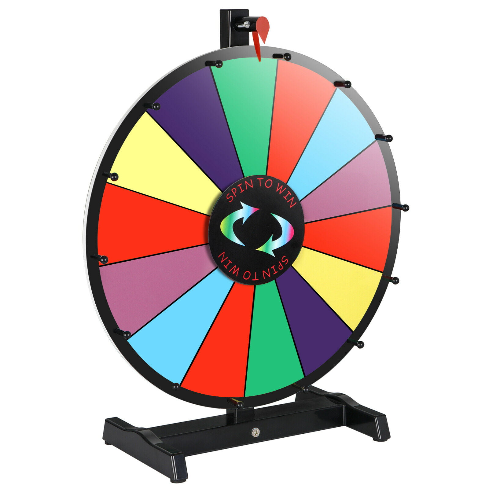 Zenstyle 18 Tabletop Prize Spin Wheel 14 Slots Color With Dry Erase And Marker Pen Spinning Wheel 