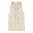 thumbnail image 4 of HTNBO Women Puffer Vest Sleeveless Hooded Quilted Vest Lightweight Stand-up Collar Winter Padded Gilet Outerwear, 4 of 7
