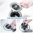 thumbnail image 5 of Stainless Steel Aid Strainer Kitchen Drain Stopper for Efficient Odor Filtering and Garbage Disposal for Standard Use, 5 of 5