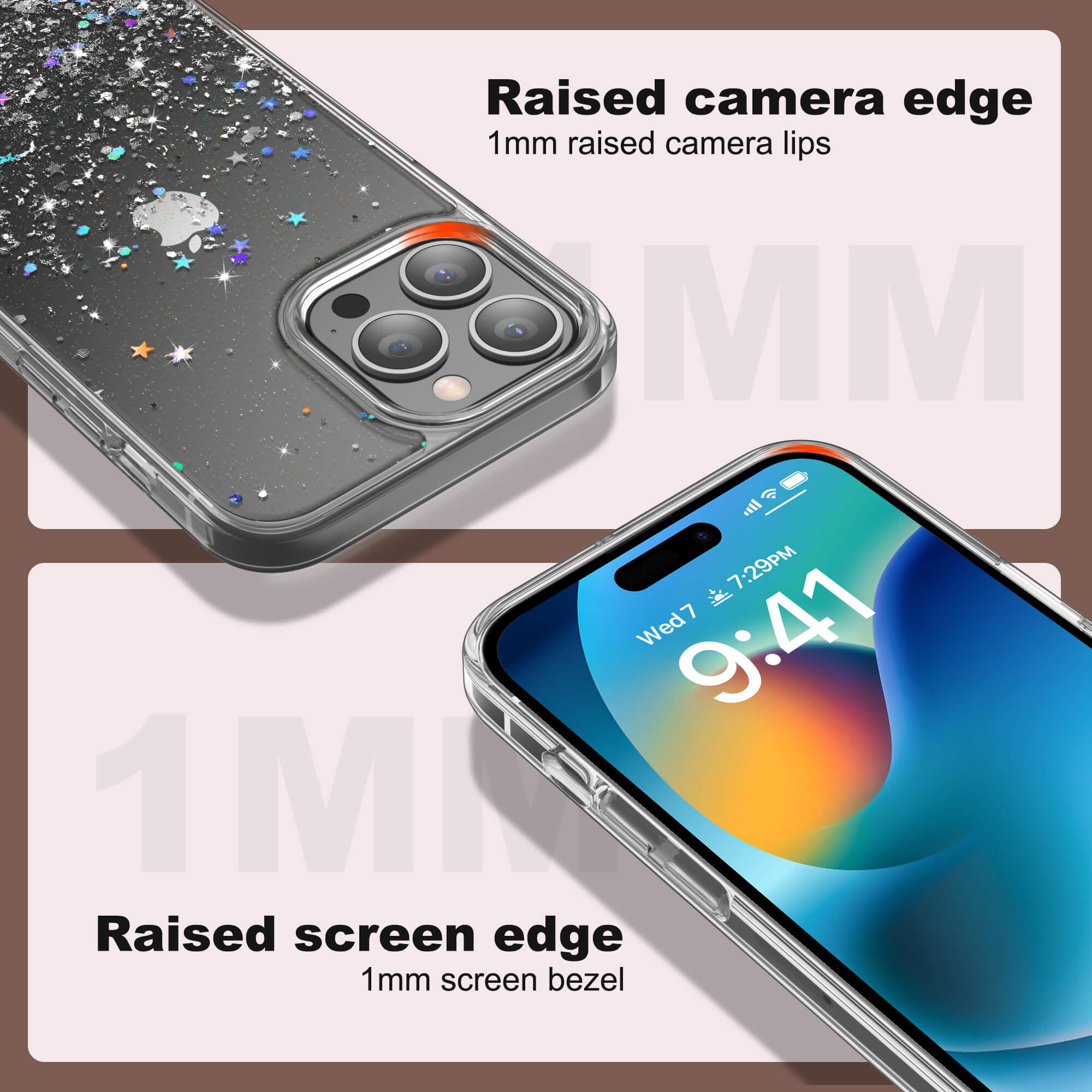 Luxury Glitter Clear Diamond Texture Phone Case For iPhone 14 13 12 11 –  Bubble Phone Case Shop