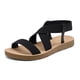 thumbnail image 1 of Sandalia DREAM PAIRS ELENA para mujer con tiras elásticas negras y suela plana, 1 of 5