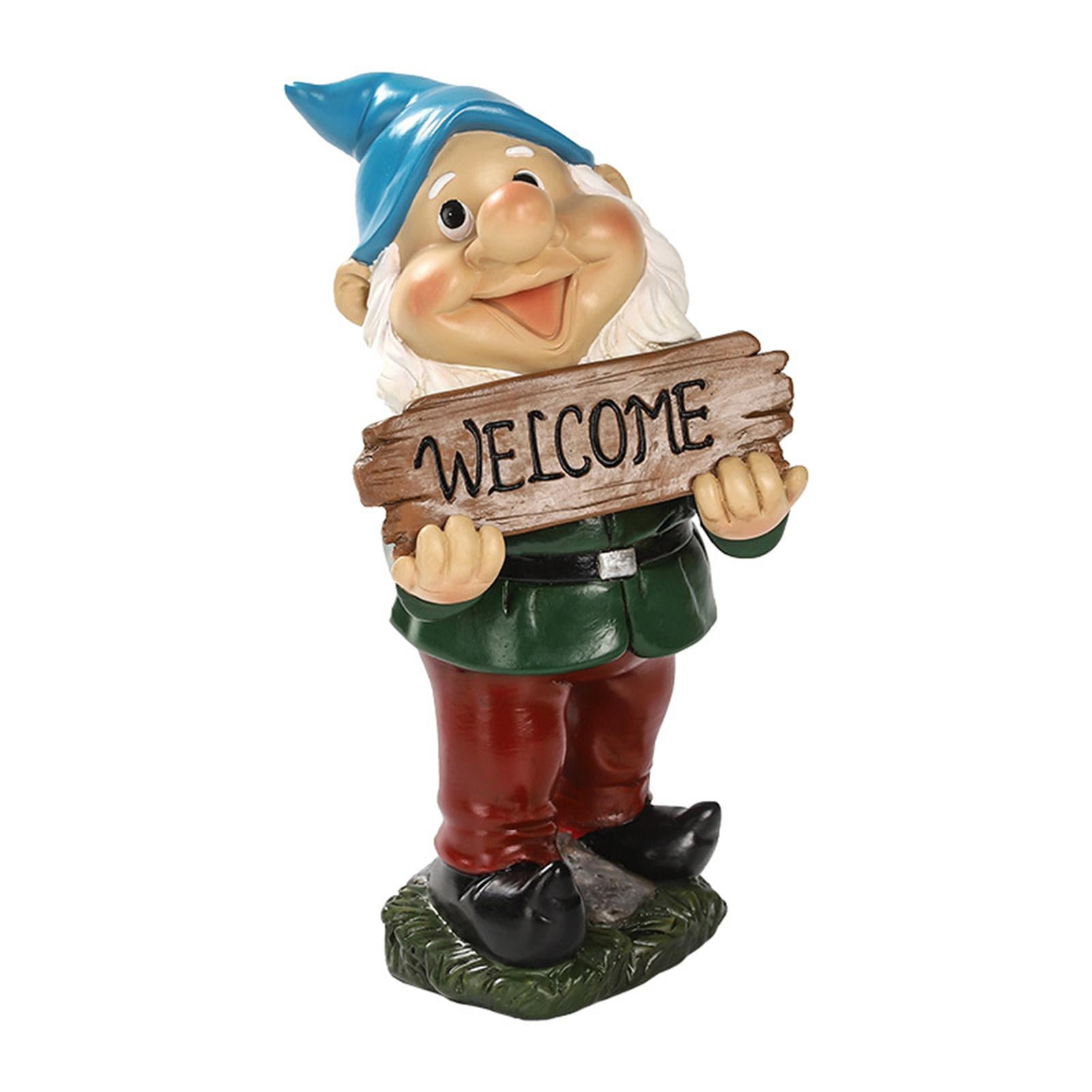 Mini Garden Gnome Figurines Resin Fairy Garden Funny Miniature Gnomes Elf Figure