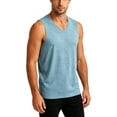 thumbnail image 5 of Kalauyu Mens Sleeveless V Neck Tank Tops Slim Fit Breathable Quick Dry Summer Solid Color Gym Workout Sleeveless Shirts, 5 of 5