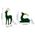 thumbnail image 2 of 2025 CISIL Set of 2 Christmas Resin Elk Figurines, Gold Reindeer Christmas Decoration for Indoor Decoration Lucky Sitting & Standing Deer Statues for Friends, Family, 2 of 2