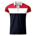 thumbnail image 4 of Sngxgn Men's Slim Fit Short Sleeve Solid Soft Cotton Polo Shirt(Red,L), 4 of 5