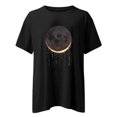 thumbnail image 4 of YDLCAFD Saint-Valentin Femmes Été Imprimé Col Rond Manches Courtes Hauts Amples Blouse T-Shirt, 4 of 5