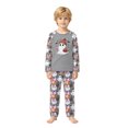 thumbnail image 2 of Halloween Family Pajamas Set Long Sleeve Crew Neck, Soft Matching Halloween Pajamas with Ghost Beanie Print, Cozy Family Halloween Pajama Set Sleepwear, 2 of 7
