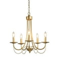 thumbnail image 2 of LNC 5-Light Modern/Contemporary Chandelier for Kitchen Island, Gold, 2 of 11