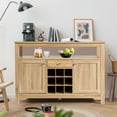 thumbnail image 3 of Gymax Serveur de Buffet Console de Vin Table Salle à Manger Naturel, 3 of 10