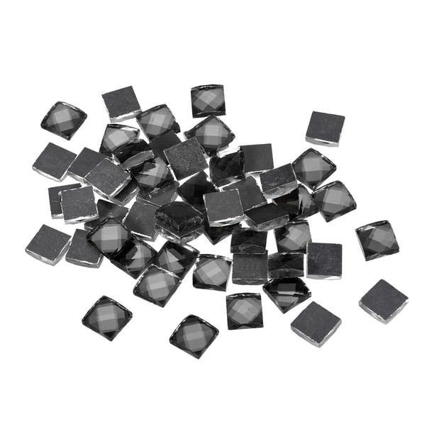 Mosaico Unique Bargains Azulejos Cristal Negro 1 x 1cm Paquete de 222