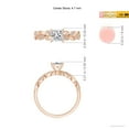 thumbnail image 4 of ANGARA Natural Diamond Ring with Scrollwork in 14K Rose Gold for Women (Size-4.7mm| Color-I-J| Clarity-I1-I2) | April Birthstone, Anniversary, Jewelry Gift for Women | Natural Diamond Ring, 4 of 9