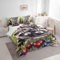 thumbnail image 3 of Homewish Cute Raccoon 7 Pieces Bedding Comforter Set,Zoo Animal Full Bedding Set,Sweet Cherry Fitted Sheet Flat Sheet For Girl Boys,Ultra Soft Home Decor Reversible, 3 of 8