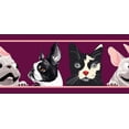 thumbnail image 2 of IBA Indianbeautifulart Pink Cat|Boston Terrier & Pug Face Dog Fabric Laces For Crafts Printed Velvet&nbsp;Trim&nbsp;Fabric Sewing Border Ribbon&nbsp;Trims&nbsp;9 Yards 4 Inches, 2 of 2