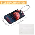 thumbnail image 5 of Flamingo Square PU Leather Luggage Tags - 2 Pack with Privacy Cover and Stainless Steel Ring - Suitable for Travel, Backpack, Handbag - Suitcase Tags, Travel Tag, 5 of 7