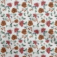 thumbnail image 1 of oneOone Cotton Flex White Fabric Floral Sewing Fabric By The Yard Printed Diy Clothing Sewing Supplies 40 Inch Wide, 1 of 4