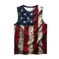 thumbnail image 4 of Womens Tops Plus Size Independence Day Sleeveless Round Neck Casual Top Multicolor XXXL, 4 of 4