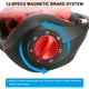 thumbnail image 4 of Carrete de pesca de baitcasting Uxcell para diestros, carretes de perfil bajo 8.1:1 color rojo negro, 4 of 6