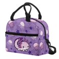 thumbnail image 3 of HUIACONG Purple Axolotl Pattern Insulated Lunch Bag, Waterproof Large Capacity Aluminum Film Material Insulated Lunch Tote for Daily Use Office Travel, 3 of 10