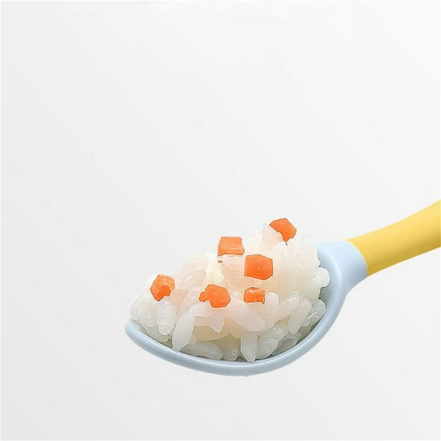 Fourchette et Cuillère d'Entraînement pour Tout-Petits, Ensemble Fourchette et Cuillère pour Bébé, Ustensiles pour Bébé, Fourchette et Cuillère Courbées Robustes et Résistantes