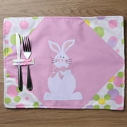 hoksml Easter Decorations Clearance! Easter Holiday Decorations Easter Bunny Placemat Tablecloth Table Mat Placemats Spring Decor