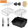 thumbnail image 3 of Air Fryer Accessories for Ninja Dual, Silicone Liners & Air Fryer Rack for Ninja Foodi DZ201 DZ401 DZ550 8-10QT, Include Tong, Paper Liner, Oil Brush, 3 of 7