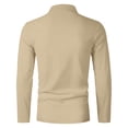 thumbnail image 6 of BRGZLK Men's Long Sleeve Tops 2026 Fall Winter Button Down Collared Printed Lightweigt Breathable Golf Sports Tee Shirt Outdoor Workout Casual Pullover T-shirt Khaki M, 6 of 6