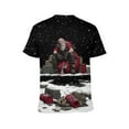 thumbnail image 2 of Men's Christmas T Shirt, 3D All Over Print Santa Claus Graphic Tee, Funny Holiday Short Sleeve Crew Neck Top for Men, Soft Stretchy 88% Polyester 12% Spandex, S-4XL, 2 of 7