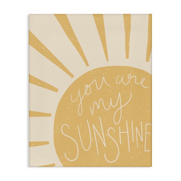 Stupell Industries Modern You Are My Sunshine Simplistic Sun Beam Rays Canvas Art, 24 x 30, by Heather McLaughlin