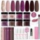 thumbnail image 1 of Kit de uñas en polvo AZUREBEAUTY con purpurina, morado y marrón, 1 of 7