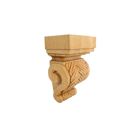 BingLTD - 9" Corbel Traditional Solid Oak Bracket - 1 PC (C47-OAK-UNF)