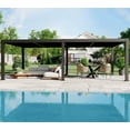 thumbnail image 2 of CazToi 12x24 FT All-Aluminum Louvered Pergola Hardtop Gazebo Adjustable Roof with Drainage, Black-Gray, 2 of 7