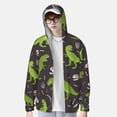 thumbnail image 6 of Rocae Dinosaur Skeleton Print Breathable Sun Protection Hoodie Quick-Dry Lightweight Long Sleeve Hoodie Unisex Running Sports Shirt Small, 6 of 9