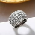 thumbnail image 4 of K-KED Elegant 925 Silver Filled Cubic Zircon Ring Women Delicate Jewelry Wedding Gift Sz 6-10-8, 4 of 6