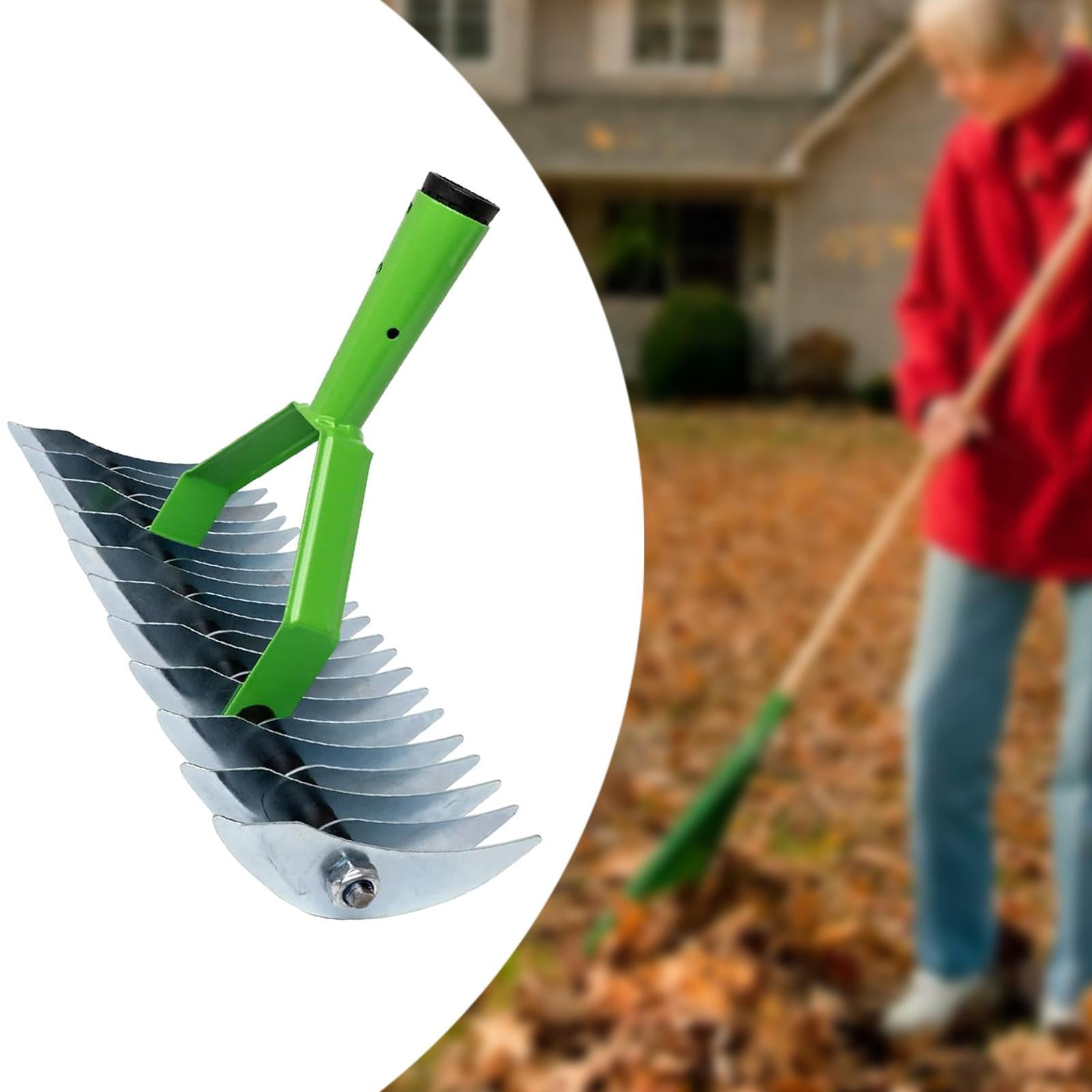 Bothyi Thatch Rake Manual Tool Multifunctional Yard Leaves Rake Sturdy Labor Saving without Handle