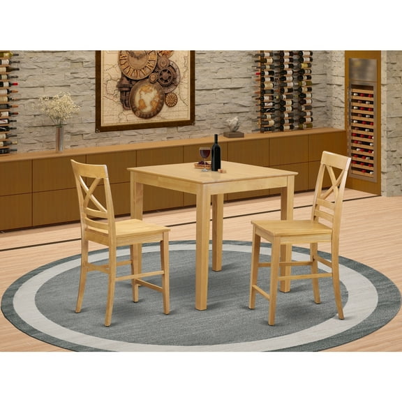 Counter Height Table Set with 4 Chairs - Modern Dining Room Set for Kitchen & Bar