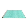 thumbnail image 2 of Ahgly Company Machine Washable Indoor Rectangle Persian Turquoise Blue Traditional Area Rugs, 8' x 12', 2 of 4