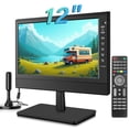 thumbnail image 1 of Televisor portátil de pantalla plana Jexiop de 12 pulgadas con sintonizador digital HDMI USB, 1 of 8