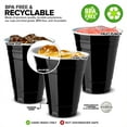 thumbnail image 3 of Stock Your Home Black Plastic Cups Disposable, 16oz (100 Count) Heavy-Duty, Large Party Cup Pack Bulk Pack for Drinking Punch, Soda, Wine, Beer, 4th of July, Halloween, 3 of 7
