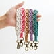 thumbnail image 4 of Piezas Boho Macrame Llavero Pulsera Pulsera hecha a mano Llavero Llavero Titular Cordón de muñeca, 4 of 5