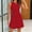 Red, variant on MIANHT Women's Dress Summer Solid Color Cold Shoulder Mini Dress Casual Slim Fit Sleeveless Faux-Wrap Beach Dress